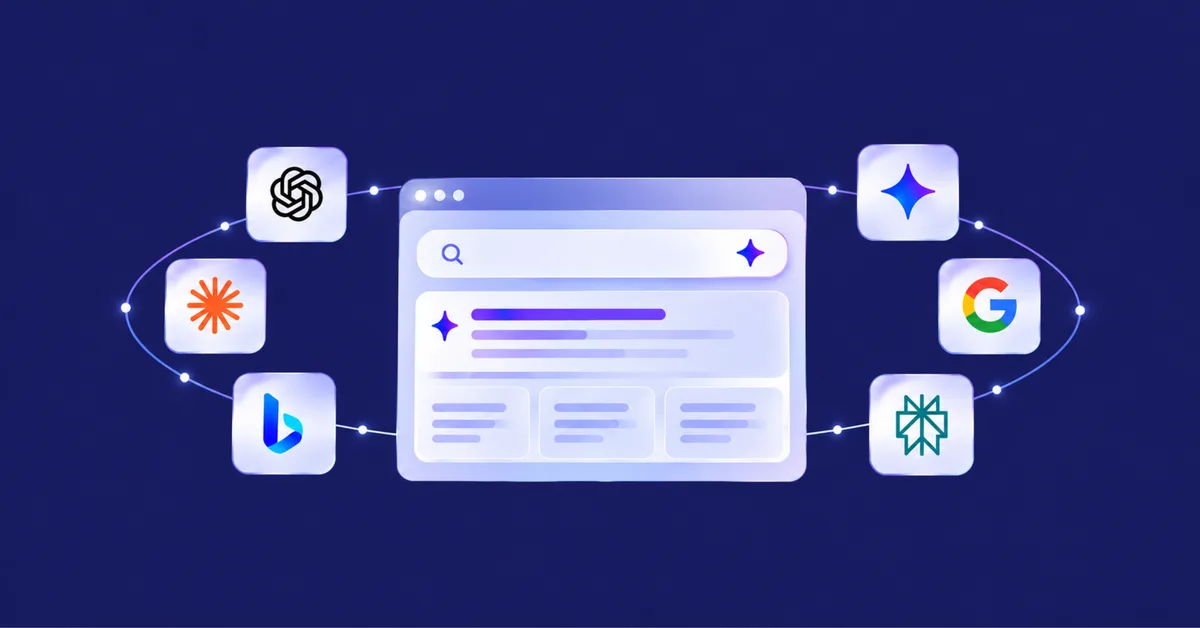 AI assistants and search engines linked to a search results page