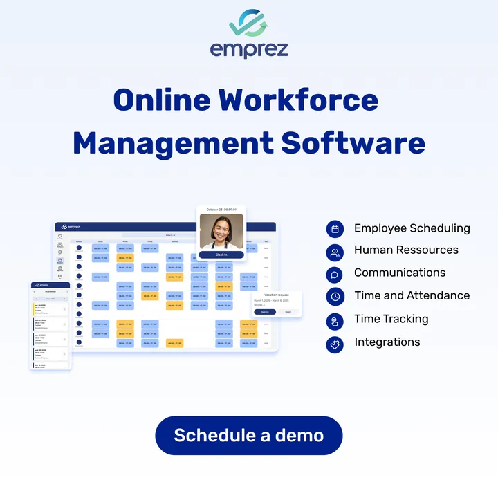 Publicité du logiciel de gestion du personnel Emprez